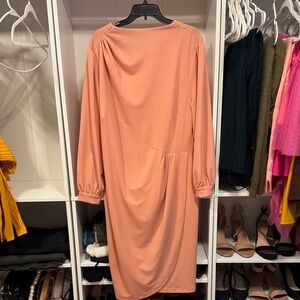 Eloquii Soft Peach Long Sleeve Dress